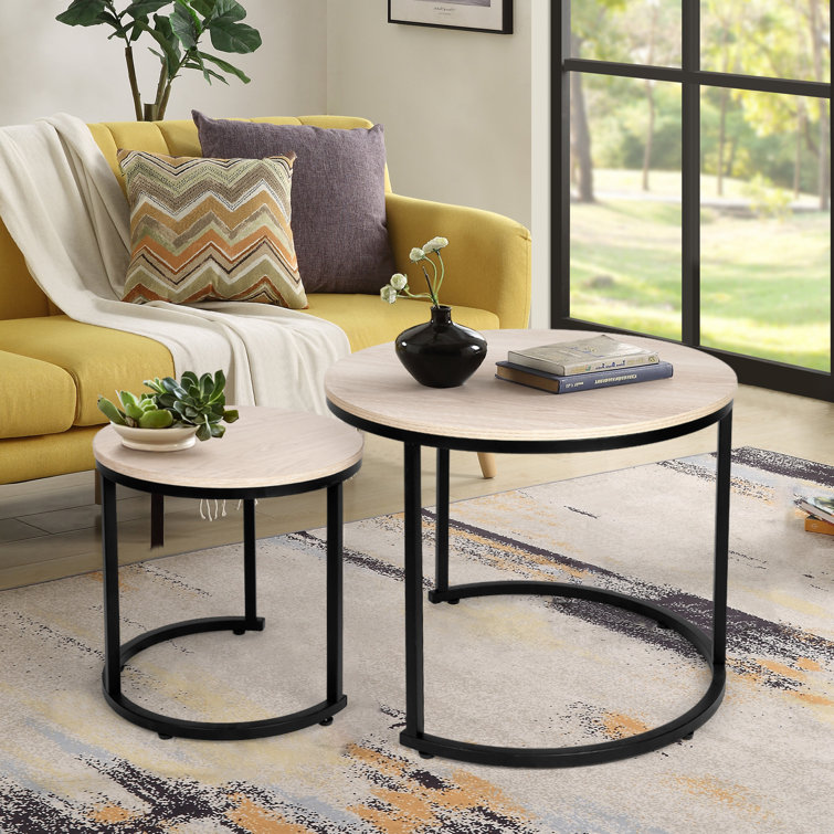 Ebern Designs Modern Nesting Coffee Table Set Of 2 For Living Room